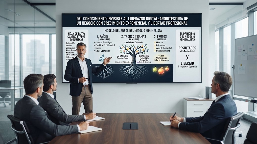 Del Conocimiento Invisible al Liderazgo Digital – Arquitectura para un Negocio con Crecimiento Exponencial y Libertad Profesional.