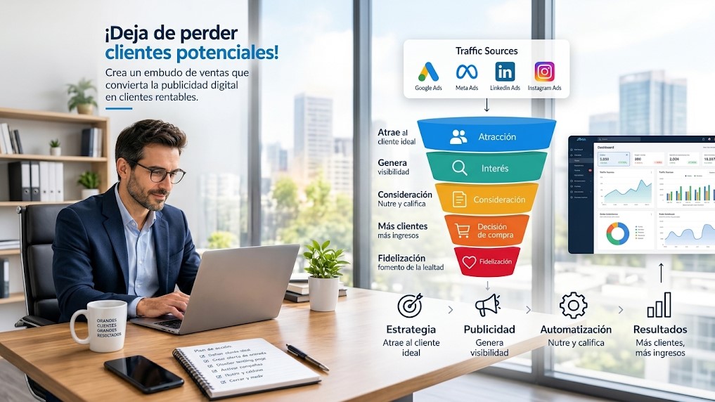 ¡Optimiza tu cartera de clientes! Diseña un sistema de ventas que capte prospectos y los convierta en clientes ideales.